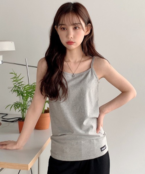 muahmuah(ムーアムーア)の「『muah muah/ムーアムーア』MUAH STRING SLEEVELESS/ストリング スリーブレス(チューブトップ・レディース・ホワイト/ブラック/グレー・FREE)」の3枚目の写真