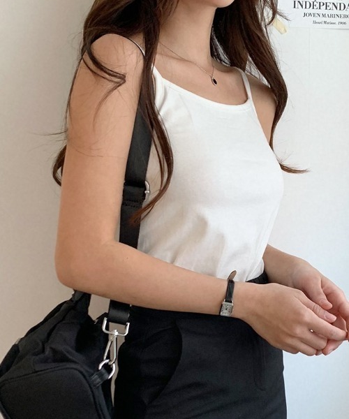 muahmuah(ムーアムーア)の「『muah muah/ムーアムーア』MUAH STRING SLEEVELESS/ストリング スリーブレス(チューブトップ・レディース・ホワイト/ブラック/グレー・FREE)」の4枚目の写真
