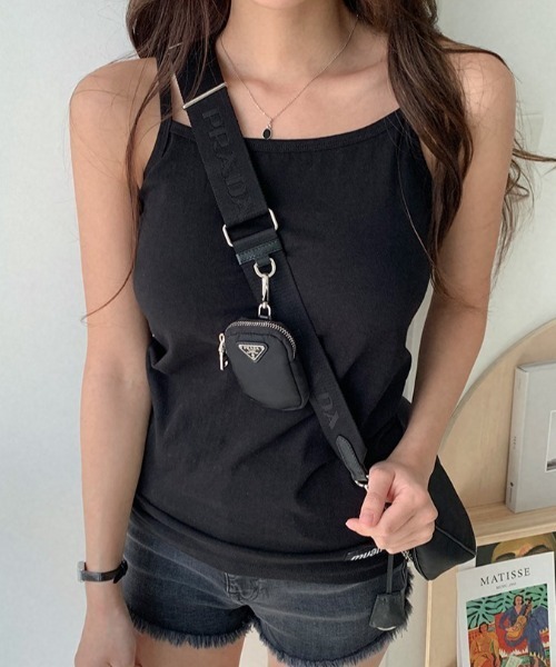 muahmuah(ムーアムーア)の「『muah muah/ムーアムーア』MUAH STRING SLEEVELESS/ストリング スリーブレス(チューブトップ・レディース・ホワイト/ブラック/グレー・FREE)」の10枚目の写真