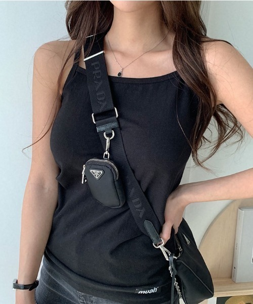 muahmuah(ムーアムーア)の「『muah muah/ムーアムーア』MUAH STRING SLEEVELESS/ストリング スリーブレス(チューブトップ・レディース・ホワイト/ブラック/グレー・FREE)」の14枚目の写真