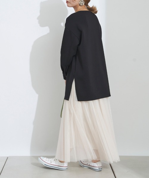 prose verse(プロズヴェール)の「ボリュームチュールスカート(スカート・レディース・アイボリー/チャコールグレー/サンドベージュ/ミント・フリ-)」の18枚目の写真