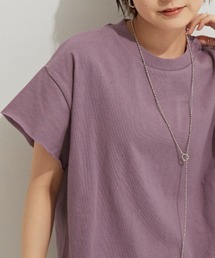 Auntie Rosa Holiday | 【一枚で着れるフェミニンアイテム】フレンチスリーブTシャツ(Tシャツ/カットソー)