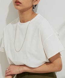 Auntie Rosa Holiday | 【一枚で着れるフェミニンアイテム】ヘヴィーウェイトコットンフレンチスリーブTシャツ(Tシャツ/カットソー)