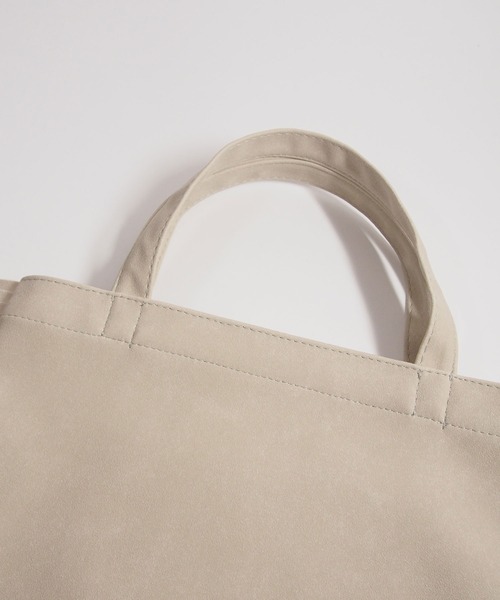 Ms.yuu by Nothing And Others(ミスユーバイナッシングアンドアザーズ)の「【Msyuu/ミスユー】 Fringe Suede Tote Bag / フリンジスエードトートバッグ(トートバッグ・レディース・ベージュ/グレー・FREE)」の3枚目の写真