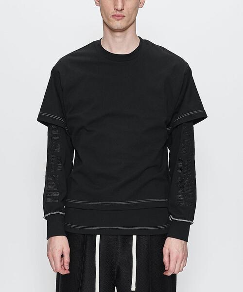 AVALONE(アヴァロン)の「<AVALONE> EMB LYD LS TEE/カットソー(Tシャツ/カットソー・メンズ・ブラック/グレー・2/3)」の2枚目の写真