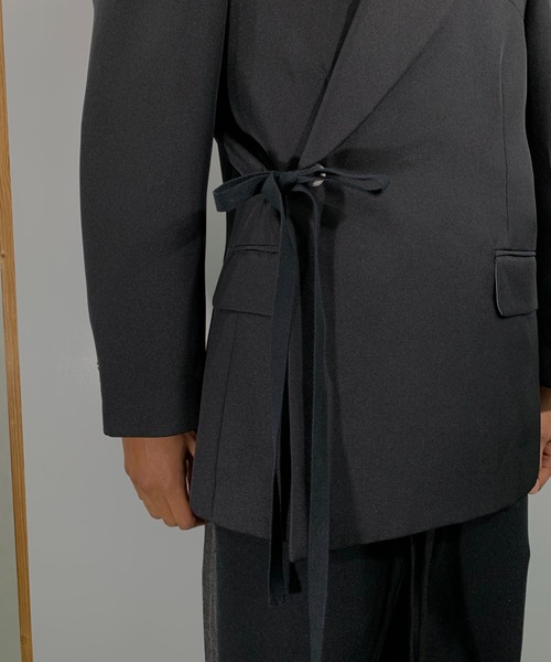 SYU.HOMME/FEMM◆レザージャケット・ブルゾン/2/牛革/BLK/無地