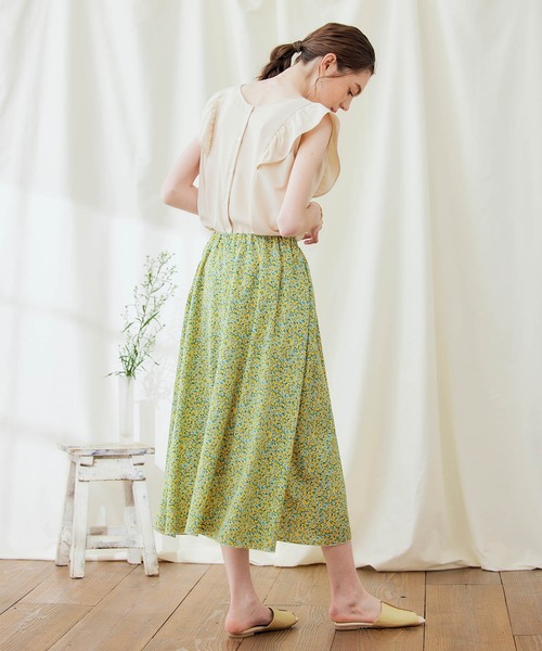 PURIL（ピュリル）の「【PURIL】フラワープリント サイドポケット付き フレアスカート（スカート・レディース・オフホワイト/ピンク/ミント・S/M）」の16枚目の写真