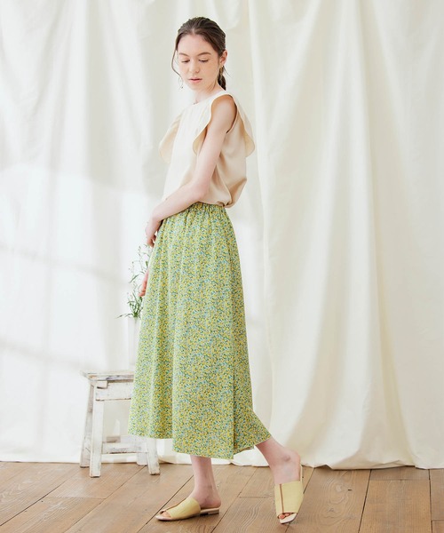 PURIL（ピュリル）の「【PURIL】フラワープリント サイドポケット付き フレアスカート（スカート・レディース・オフホワイト/ピンク/ミント・S/M）」の20枚目の写真