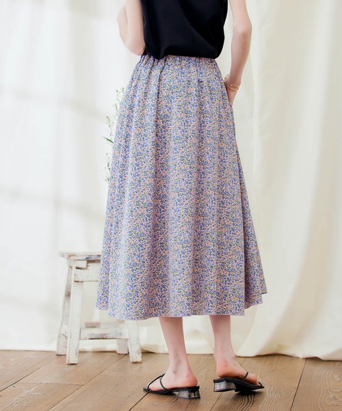 PURIL（ピュリル）の「【PURIL】フラワープリント サイドポケット付き フレアスカート（スカート・レディース・オフホワイト/ピンク/ミント・S/M）」の21枚目の写真