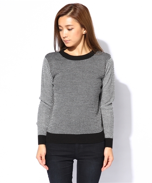 AZUL by moussy（アズールバイマウジー）の「2/48 CT柄編U/N長袖PO（ニット/セーター・レディース・ブラック系その他/ブルー系その他・MEDIUM/SMALL/LARGE）」の9枚目の写真