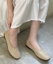 shopnikoniko | スクエアトゥフラットパンプス(パンプス)