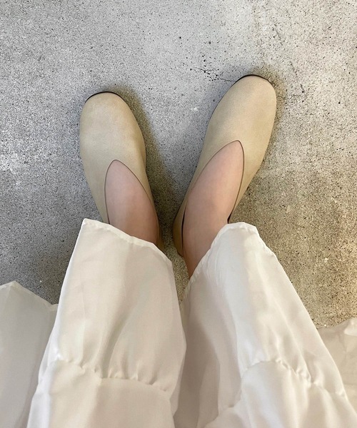 shopnikoniko(ショップニコニコ)の「スクエアトゥフラットパンプス(パンプス・レディース・ベージュ/ブラック/キャメル・S/M/L/LL)」の20枚目の写真