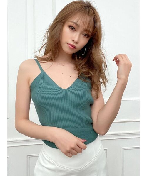 RESEXXY（リゼクシー）の「リブニットビスチェ【セット着用可能】（ニット/セーター・レディース・ブラック/グリーン/モカ・FREE）」の4枚目の写真