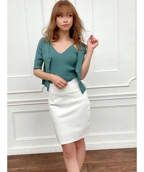 RESEXXY（リゼクシー）の「リブニットビスチェ【セット着用可能】（ニット/セーター・レディース・ブラック/グリーン/モカ・FREE）」の16枚目の写真