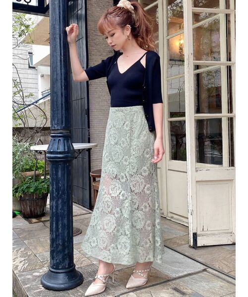 RESEXXY（リゼクシー）の「リブニットビスチェ【セット着用可能】（ニット/セーター・レディース・ブラック/グリーン/モカ・FREE）」の21枚目の写真