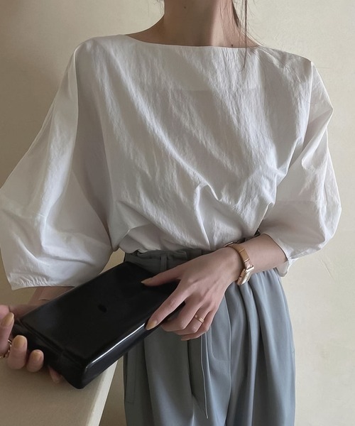 Girly Doll(ガーリードール)の「ボリュームスリーブブラウス(シャツ/ブラウス・レディース・ブルーグレー/ホワイト/ベージュ・FREE)」の8枚目の写真