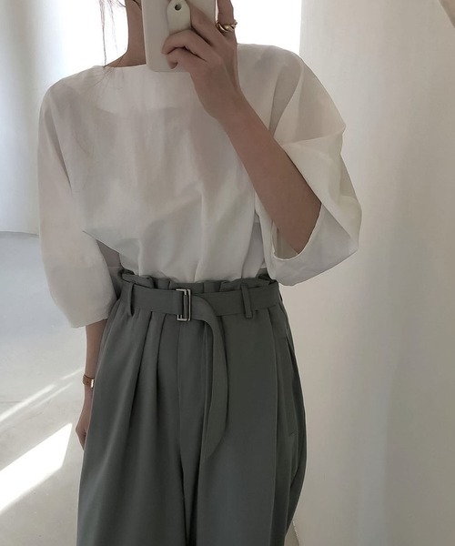 Girly Doll(ガーリードール)の「ボリュームスリーブブラウス(シャツ/ブラウス・レディース・ブルーグレー/ホワイト/ベージュ・FREE)」の6枚目の写真