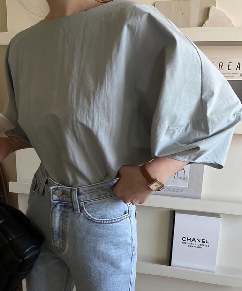 Girly Doll(ガーリードール)の「ボリュームスリーブブラウス(シャツ/ブラウス・レディース・ブルーグレー/ホワイト/ベージュ・FREE)」の5枚目の写真