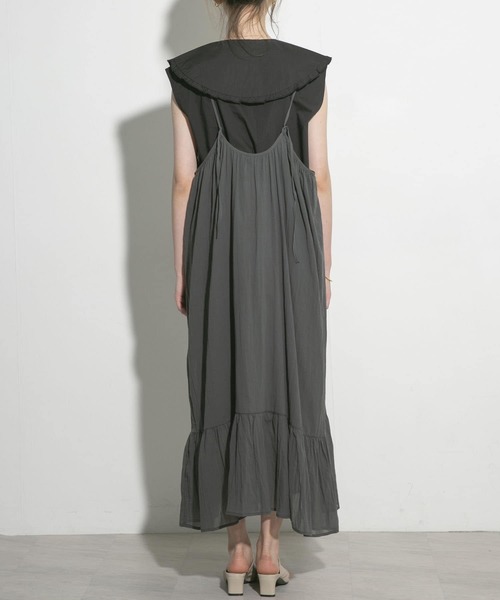 UR Lab.（アーバンリサーチラボ）の「マーメイドキャミソールワンピース（ワンピース・レディース・オレンジ/チャコールグレー・FREE）」の7枚目の写真