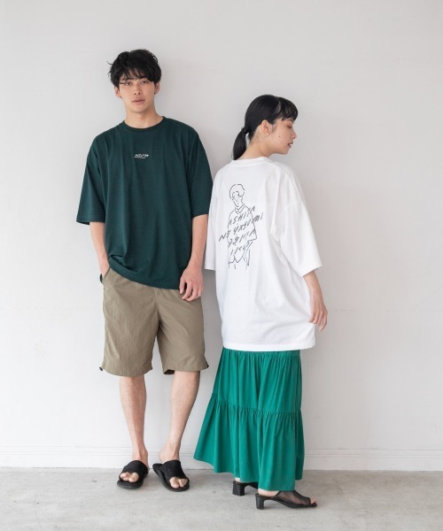 LOWRYS FARM（ローリーズファーム）の「ＭＩＴＡＩＮＡイラストコラボ　957308（Tシャツ/カットソー・メンズ・ホワイト/レッド/グリーン・MEDIUM/LARGE）」の8枚目の写真