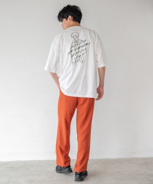 LOWRYS FARM（ローリーズファーム）の「ＭＩＴＡＩＮＡイラストコラボ　957308（Tシャツ/カットソー・メンズ・ホワイト/レッド/グリーン・MEDIUM/LARGE）」の12枚目の写真