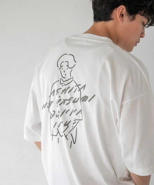 LOWRYS FARM（ローリーズファーム）の「ＭＩＴＡＩＮＡイラストコラボ　957308（Tシャツ/カットソー・メンズ・ホワイト/レッド/グリーン・MEDIUM/LARGE）」の15枚目の写真