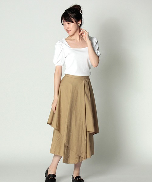 toucher du brise(トゥシェドブリーズ)の「スクエアネックカットソー(Tシャツ/カットソー・レディース・オレンジ/ブラック/ホワイト・M)」の14枚目の写真