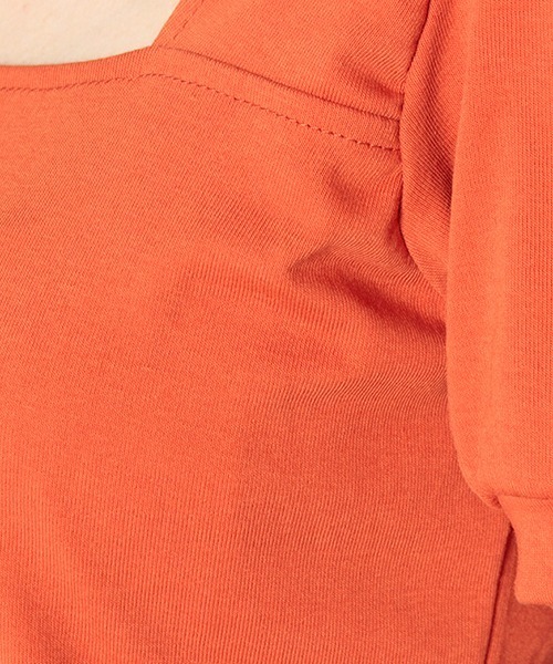 toucher du brise(トゥシェドブリーズ)の「スクエアネックカットソー(Tシャツ/カットソー・レディース・オレンジ/ブラック/ホワイト・M)」の13枚目の写真