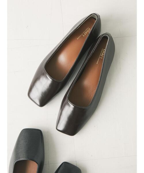 CRAFT STANDARD BOUTIQUE(クラフトスタンダードブティック)の「ふっくらクッションスクエアフラットシューズ *(パンプス・レディース・ブラック/ブラウン・M/L/S)」の13枚目の写真