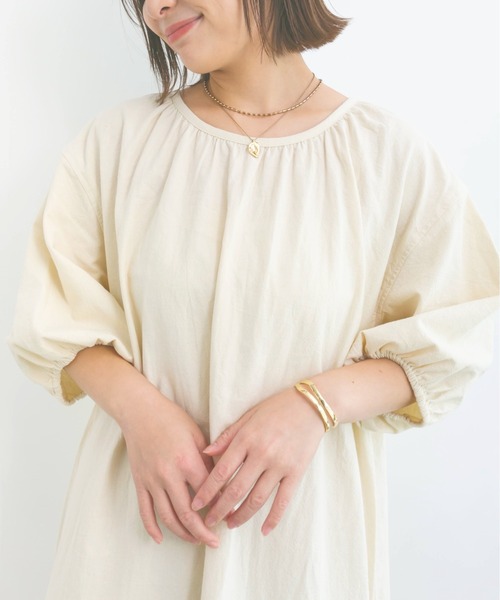 nemne store(ネンネストア)の「エスプレッソをそそぐ後ろ空きロングワンピース(ワンピース・レディース・アイボリー/モカ・フリー)」の6枚目の写真