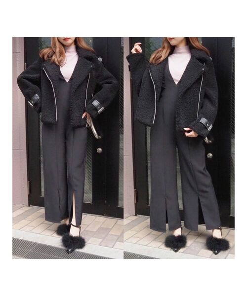 EATME（イートミー）の「BACKリボンロンパース（つなぎ/オールインワン・レディース・ブラック/グレー/その他1・SMALL/MEDIUM）」の2枚目の写真