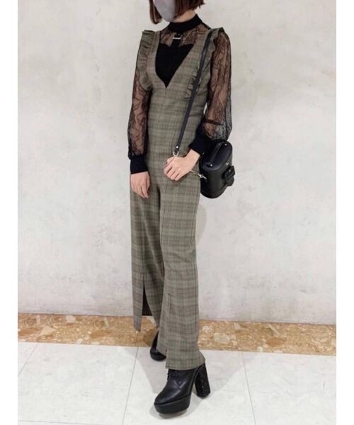 EATME（イートミー）の「BACKリボンロンパース（つなぎ/オールインワン・レディース・ブラック/グレー/その他1・SMALL/MEDIUM）」の6枚目の写真