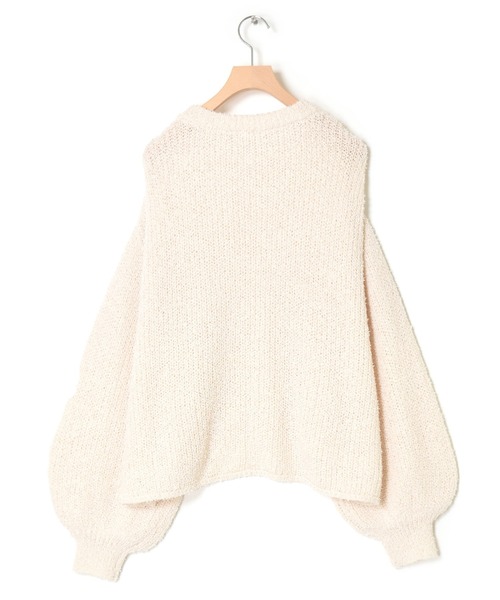 Alley by w closet(アリーバイダブルクローゼット)の「【Alley】ふさふさショート丈プルオーバー(ニット/セーター・レディース・オフホワイト/パープル系その他/ライム・FREE)」の4枚目の写真