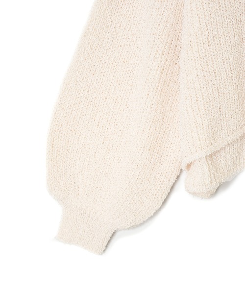 Alley by w closet(アリーバイダブルクローゼット)の「【Alley】ふさふさショート丈プルオーバー(ニット/セーター・レディース・オフホワイト/パープル系その他/ライム・FREE)」の6枚目の写真