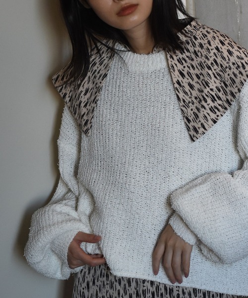 Alley by w closet(アリーバイダブルクローゼット)の「【Alley】ふさふさショート丈プルオーバー(ニット/セーター・レディース・オフホワイト/パープル系その他/ライム・FREE)」の12枚目の写真