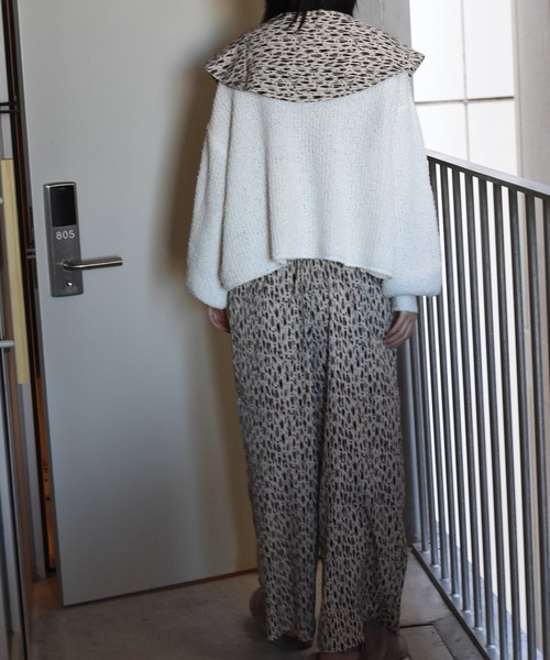 Alley by w closet(アリーバイダブルクローゼット)の「【Alley】ふさふさショート丈プルオーバー(ニット/セーター・レディース・オフホワイト/パープル系その他/ライム・FREE)」の14枚目の写真