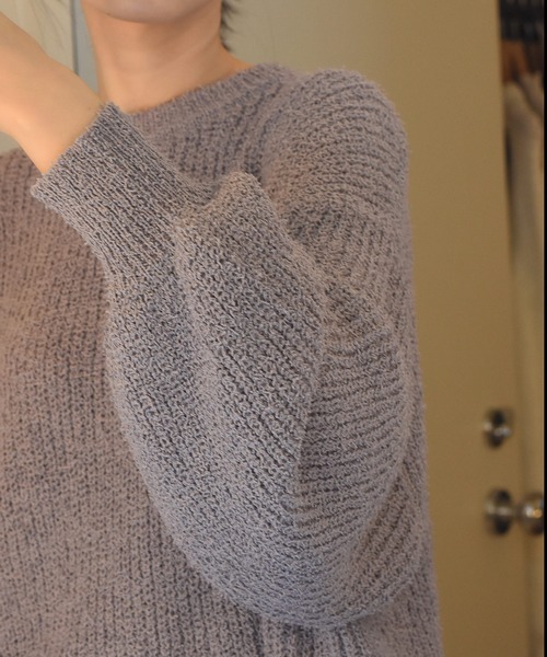 Alley by w closet(アリーバイダブルクローゼット)の「【Alley】ふさふさショート丈プルオーバー(ニット/セーター・レディース・オフホワイト/パープル系その他/ライム・FREE)」の20枚目の写真