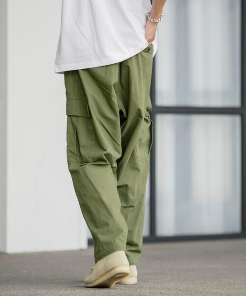 coen（コーエン）の「リップストップカーゴパンツ(セットアップ対応)（カーゴパンツ・メンズ・ブラック/オリーブ・LARGE/SMALL/MEDIUM/X-LARGE）」の17枚目の写真
