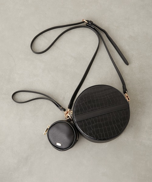 Chico（チコ）の「ポーチ付きサークルミニショルダー（ショルダーバッグ・レディース・ブラウン/ブラック系その他/ブラック/アイボリー・FREE）」の12枚目の写真