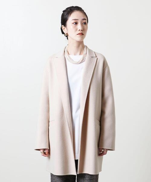 UNITED ARROWS(ユナイテッドアローズ)の「<UNITED ARROWS>リバー ジャケット W†(その他アウター・レディース・モカ/オフホワイト・FREE)」の12枚目の写真