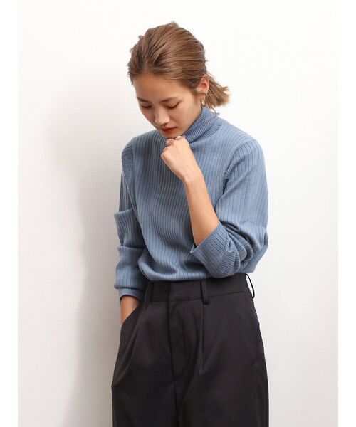 Ungrid（アングリッド）の「ウォッシャブルタートルニット（ニット/セーター・レディース・アイボリー/ヘザーグレー/ブラック/レッド/グリーン系その他/ブルー・FREE）」の14枚目の写真