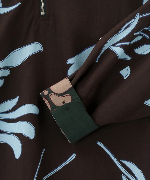 Paul Smith（ポールスミス）の「"Bird Floral" ハーフジッププルオーバーシャツ / 213313 904U（シャツ/ブラウス・メンズ・ブラウン系その他/イエロー系その他/グリーン系その他・SMALL/MEDIUM/LARGE/X-LARGE）」の4枚目の写真