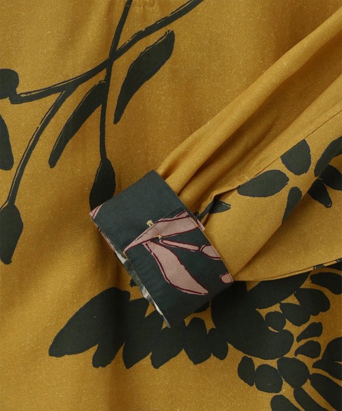 Paul Smith（ポールスミス）の「"Bird Floral" ハーフジッププルオーバーシャツ / 213313 904U（シャツ/ブラウス・メンズ・ブラウン系その他/イエロー系その他/グリーン系その他・SMALL/MEDIUM/LARGE/X-LARGE）」の9枚目の写真