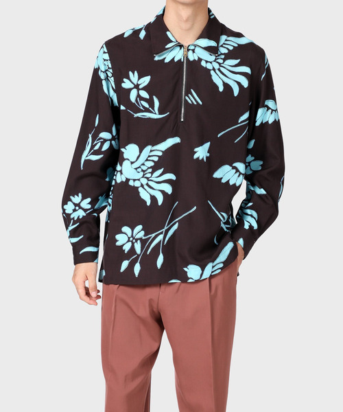 Paul Smith（ポールスミス）の「"Bird Floral" ハーフジッププルオーバーシャツ / 213313 904U（シャツ/ブラウス・メンズ・ブラウン系その他/イエロー系その他/グリーン系その他・SMALL/MEDIUM/LARGE/X-LARGE）」の16枚目の写真