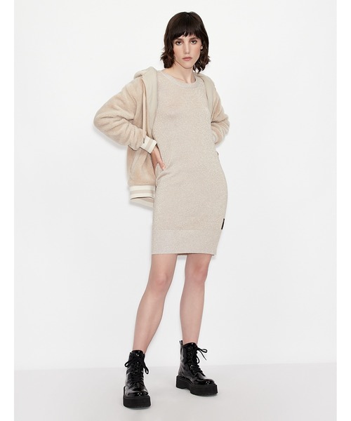 A X アルマーニ X ワンピース エクスチェンジ グリッターニットワンピース ワンピース X Armani Exchange Armani Exchange アルマーニエクスチェンジ のファッション