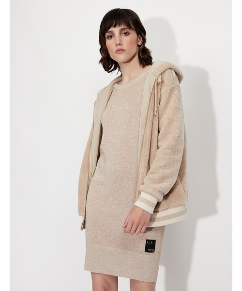 A X アルマーニ X ワンピース エクスチェンジ グリッターニットワンピース ワンピース X Armani Exchange Armani Exchange アルマーニエクスチェンジ のファッション