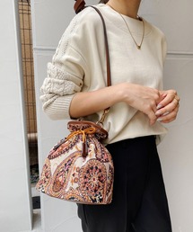 CAPRICIEUX LE'MAGE | ジャガードペイズリー巾着ショルダーバッグ(ショルダーバッグ)