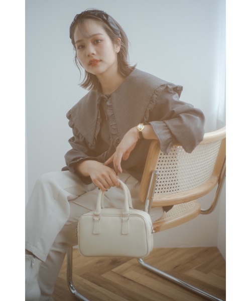 jumelle（ジュメロ）の「ビッグカラーチェックブラウス（シャツ/ブラウス・レディース・ブラック/ベージュ・FREE）」の13枚目の写真