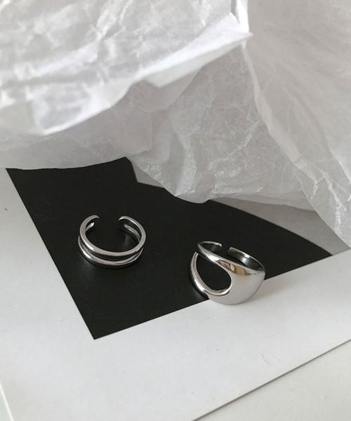 LA VORAGINE（ラ ヴォラジネ）の「調節可能　リング2点セット（リング・レディース・シルバー・FREE）」の9枚目の写真