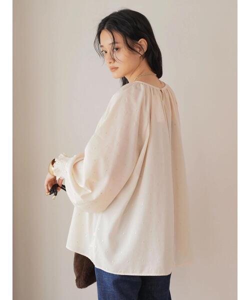 AMERICAN HOLIC（アメリカンホリック）の「ラメ刺繍ラグランブラウス（シャツ/ブラウス・レディース・ライトベージュ/ブラック・M/L）」の22枚目の写真
